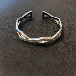 Elegant Silver Geometric Bracelet